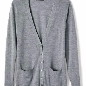 Banana Republic Boyfriend Cardigan in Grey Heather